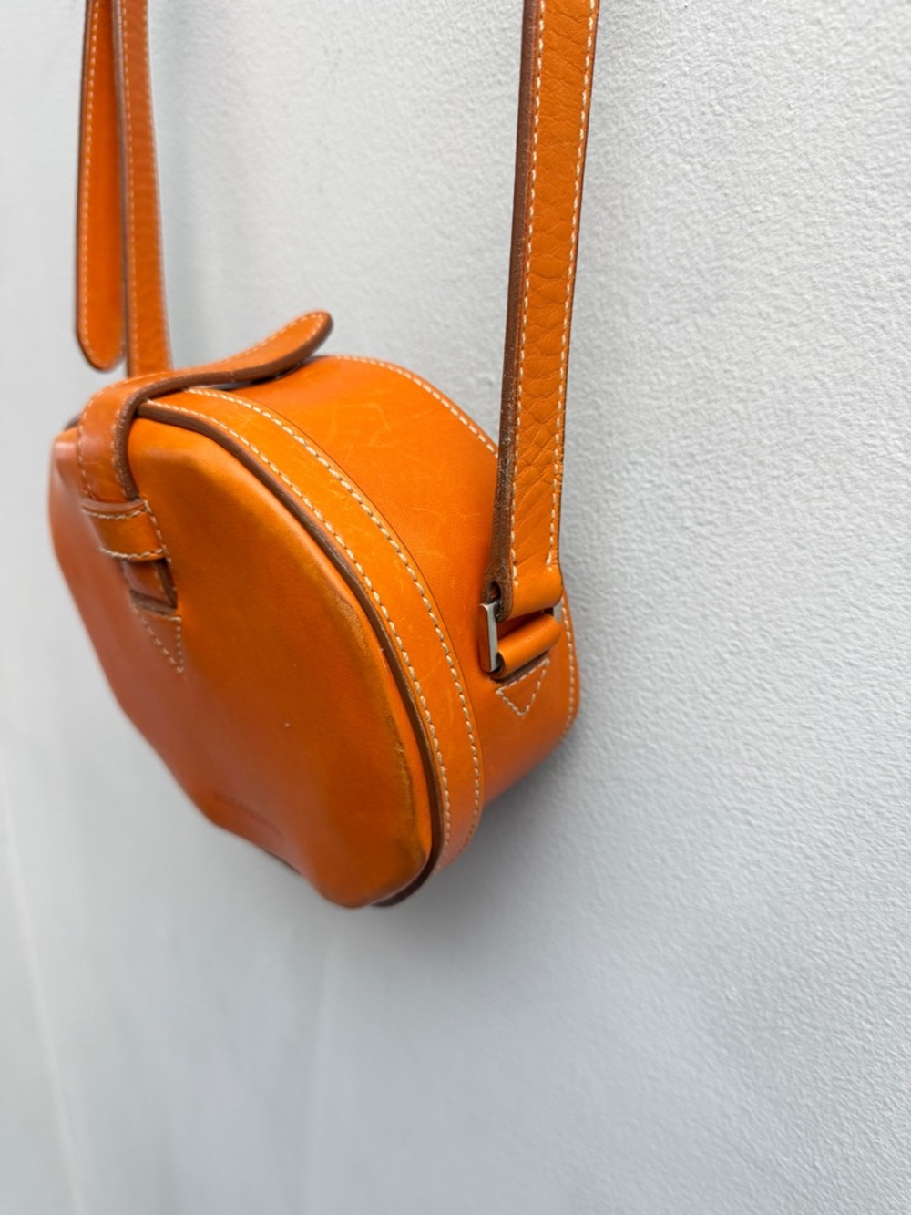 Jil Sander Orange Leather Crossbody Bag - Picture 5 of 8